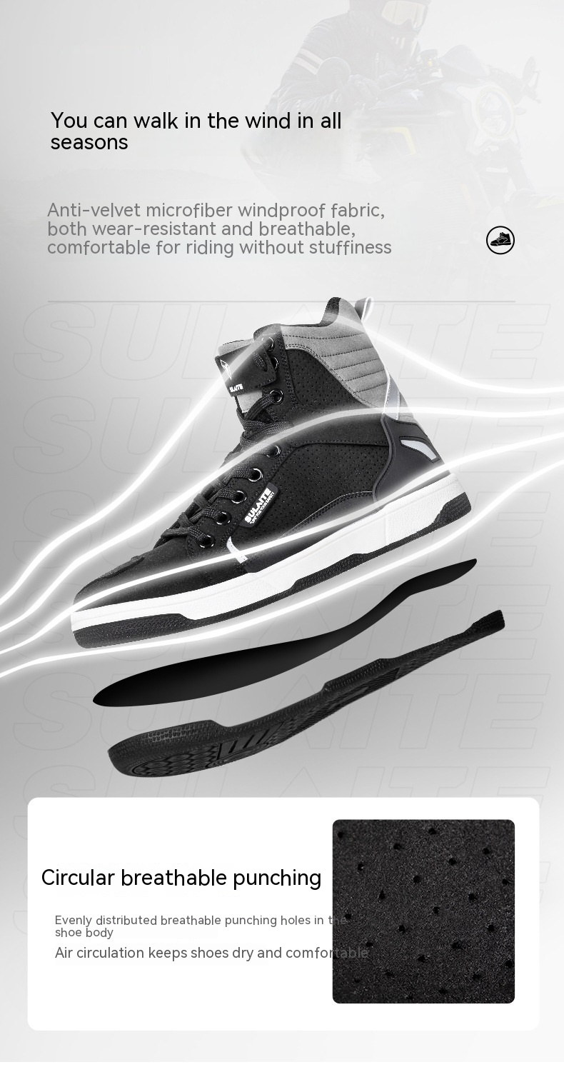 Motorcycle Boots Breathable Drop-resistant Parkour Shoes