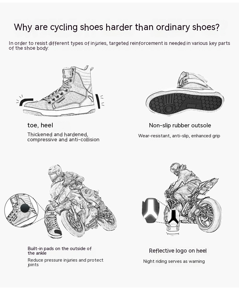 Motorcycle Boots Breathable Drop-resistant Parkour Shoes